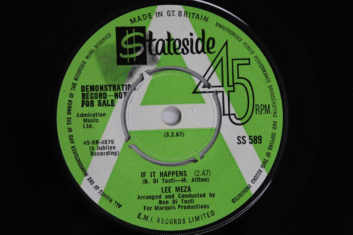 

7inch Record LEE MEZA - If It Happens / One Good Thing Lead SS589PROMO STATESIDE 1967 UK Soul/Funk Used