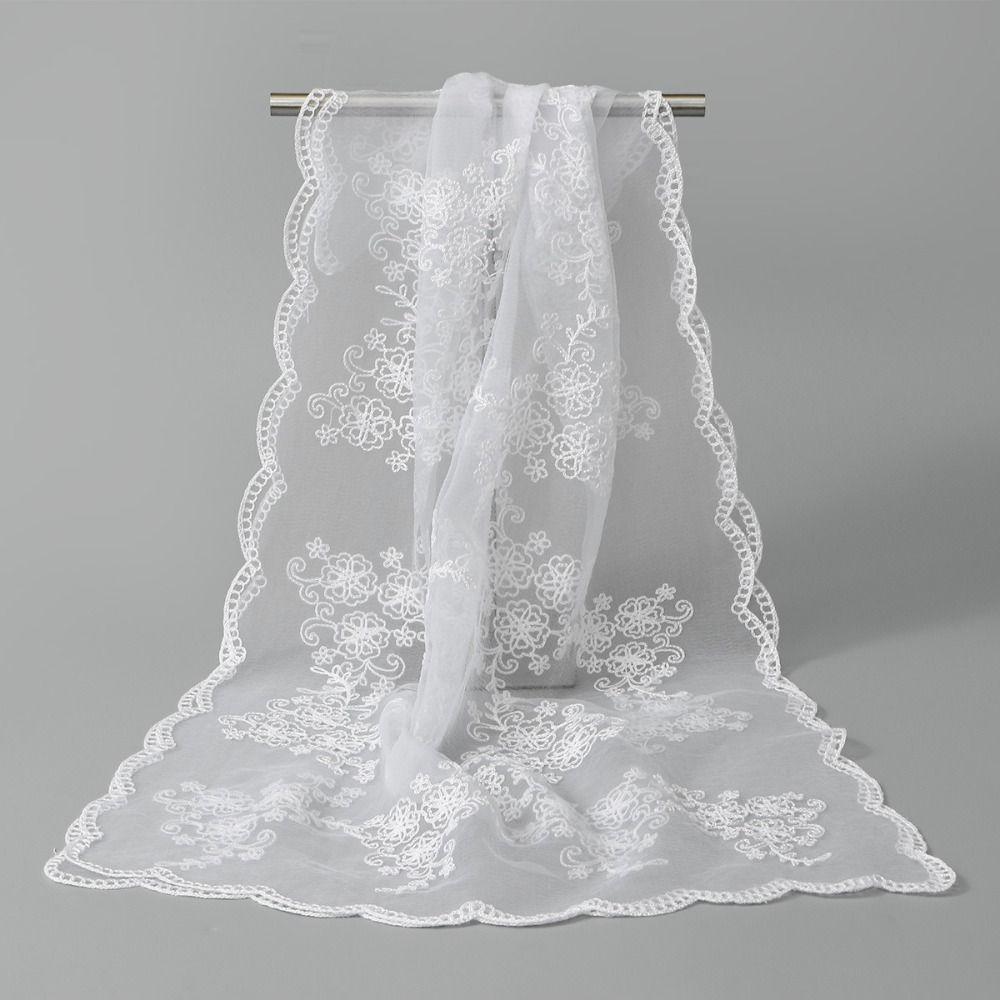 Korean Version Sunscreen Shawl Retro Female Headscarf Literary Women's Lace Scarf
