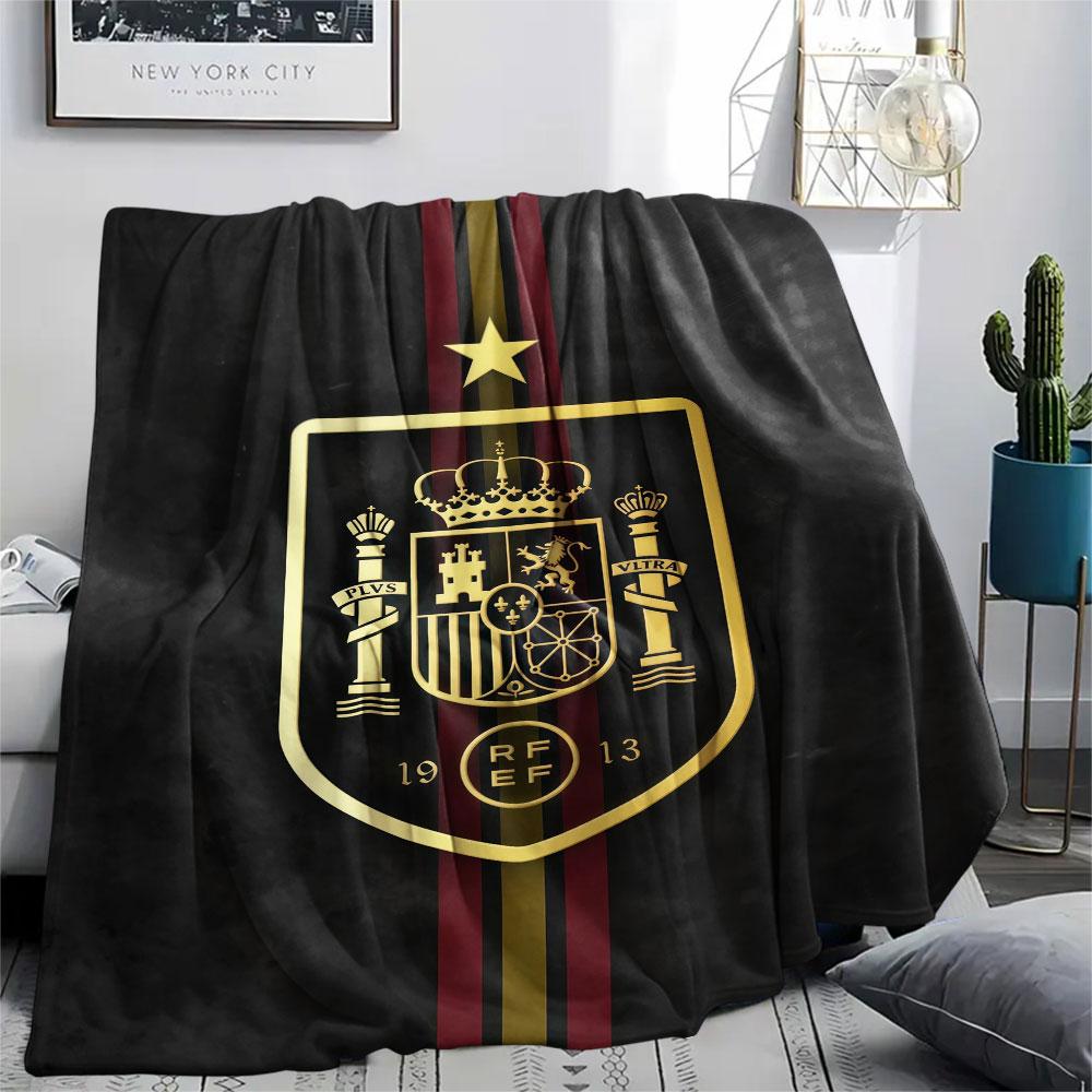 Spain Art Printed Flannel Blanket, soft throw for bedroom sofa, washable, fan merchandise, great gift.