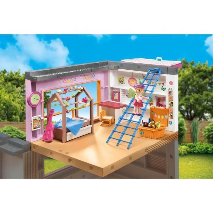 Playmobil 71610 chambre d'enfant avec lit cabane, my life maison d'architecte, 97 pièces, dès 4 ans