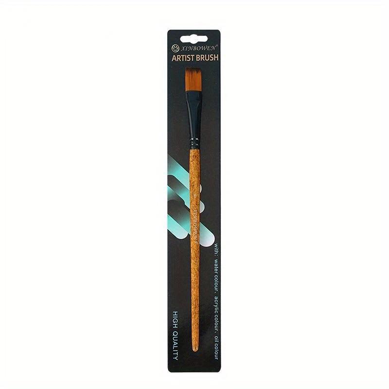 Pinceau professionnel en nylon à grain de bois, pour peinture à l'huile, aquarelle, calligraphie, gouache, acrylique, fournitures de peinture artistique
