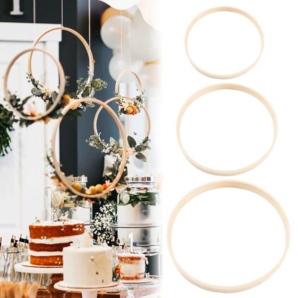 

10 шт., кольцо «Ловец снов», круглый деревянный бамбуковый обруч, инструменты для рукоделия, 10–30 см 10cm