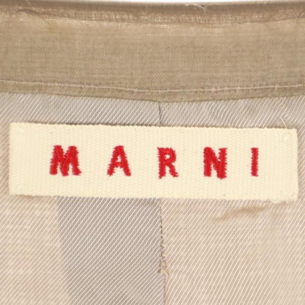 Marni Hergestellt in Italien Leinenmischung Keine Farbe Jacke 42 Greige Damen Gebraucht