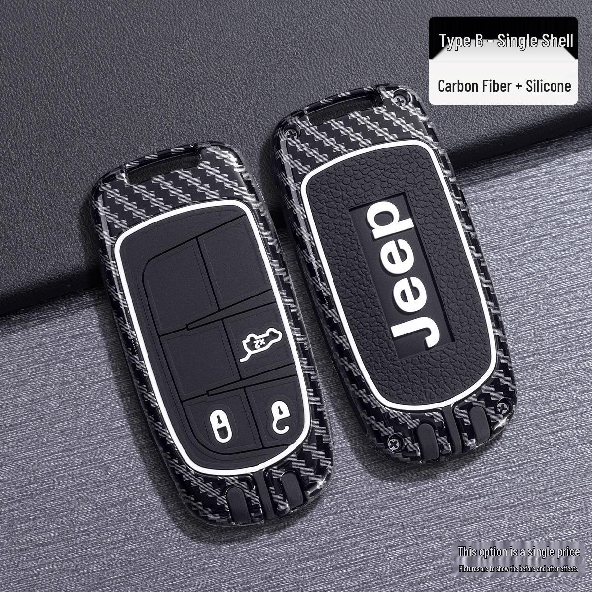 Jeep Key Cover for Compass, Cherokee, Renegade, Grand Commander, and Grand Cherokee