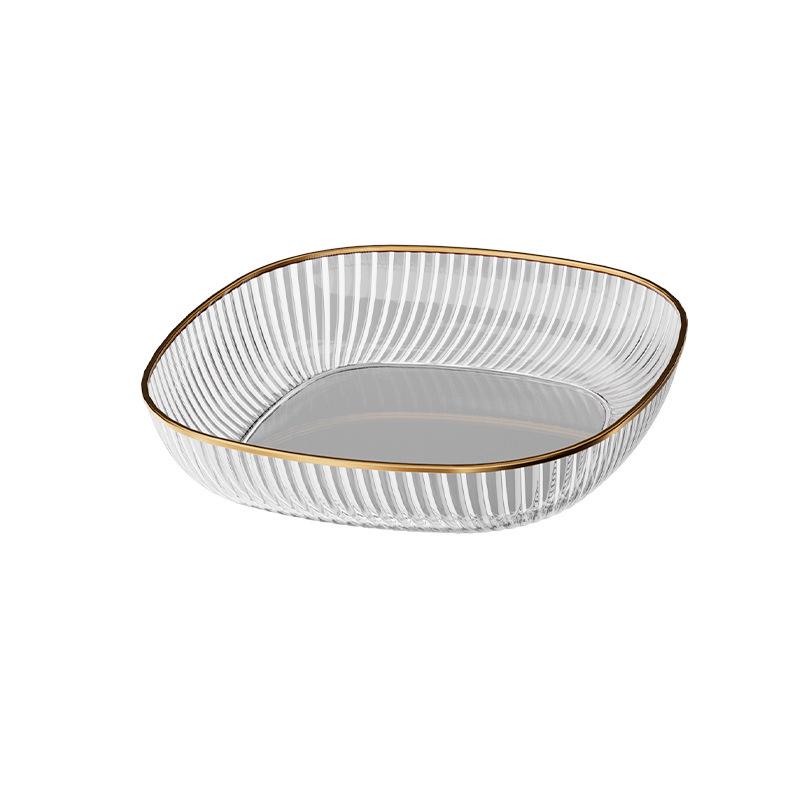 Elegant Transparent Vinegar and Snack Dish - Food Grade Plastic Plate for Dipping Sauces