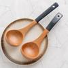 Natural Wood Cooking Cookware Kitchen Tool Tableware Soup Ladle Strainer Spoon Rice Scoop Spatula