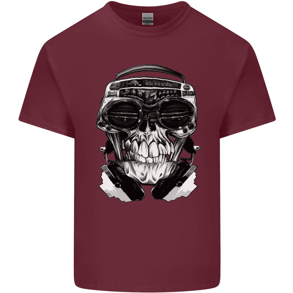 Ghetto Blaster Skull Unisexs Light Cotton TShirt