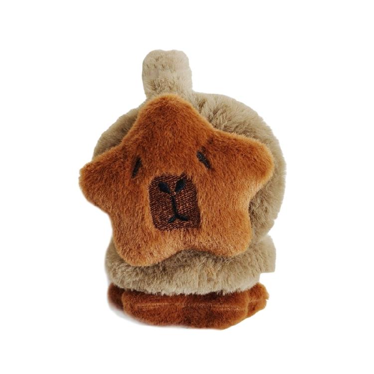 Plush Capybara Ear Warmers Fashion Portable Animal Earmuffs for Women and Girls Foldable Thick Earflaps Accessories