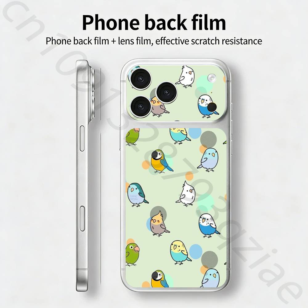 

Наклейка-скин Animal Parrot Bird TICKET для iPhone 17 Pro/Pro max Защитная пленка для задней панели, рамки, камеры iPhone17promax