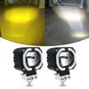Moto Angel Eyes Driving Lamps Spotlights 3 Build-in Mode Motorcycle Universal Headlight Auxiliary LED Running Lamp