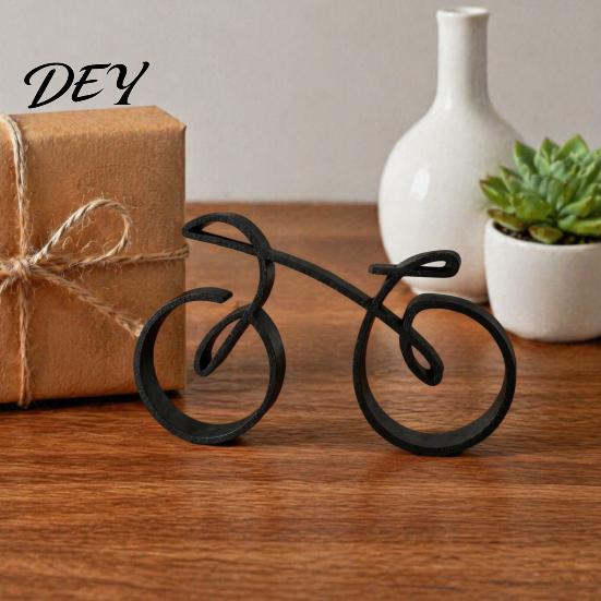 Einzigartige Wohnkultur Geschenke 3D Gedrucktes Fahrradornament, Abstrakte Fahrradskulptur für den Schreibtisch, Kreative Vielseitige Foto-Requisiten für Kreative Figur,