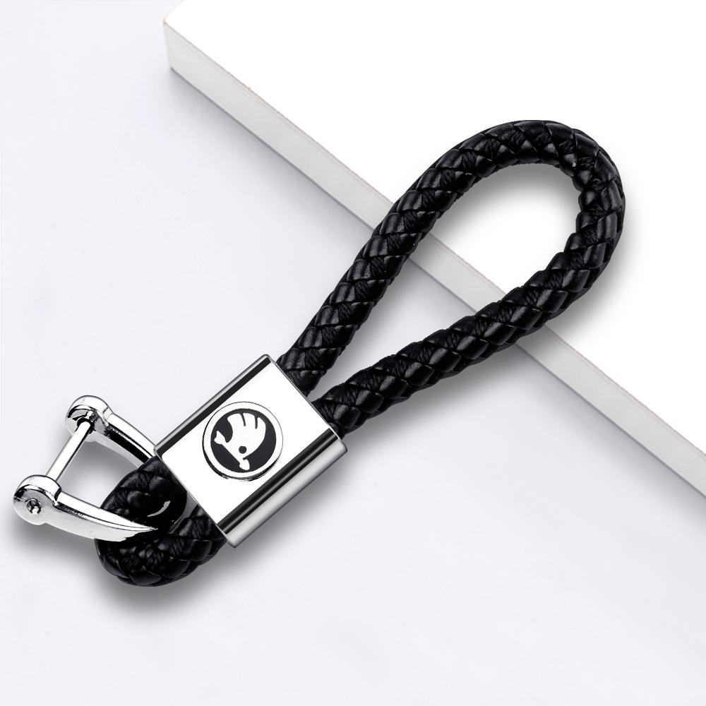 LZIE8 Car Styling Keychain Pendant Keyring Key Holder Gfit Decoration For Skoda Rapid Fabia Octavia Roomster Yeti Karop Kamiq Superb
