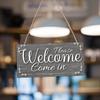 SUPERDANT Meeting Sign for Office Door Double-side Meeting In Progress Welcome Please Come In Hanging Wooden Sign Plaque Door Sign Do Not Disturb