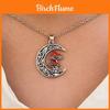 Unique Fashionable Alloy Moon And Cute Red Mushroom Pendant Necklace For All