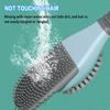 Diving Duck Toilet Brush Set Silicone Bathroom Toilet Brush and Bracket Set for Toilet Clean Lid Edge Clean