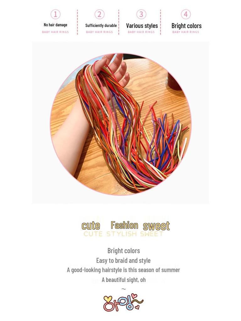Bunte Haarbander für Kinderzöpfe – Haarschmuck für Mädchen