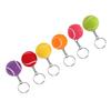 6pcs Tennis Ball Keychain Keyring Pendant Decoration Gift Multi Colors for Bags Key 4cm