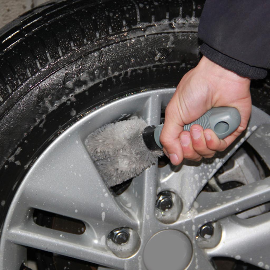 Cepillo Limpiador de Ruedas Cepillo Suave de Limpieza para Coche Cepillo Denso para Neumáticos Cepillo Profesional para Detallado Cepillo Limpiador de Llantas Universal