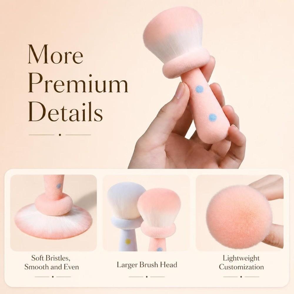 Large‑Head Powder Makeup Brush Reusable Blush Cosmetic Brush Loose Powder Brush  Setting Makeup