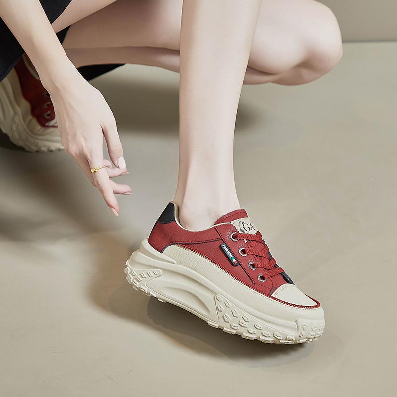 4.5 Cm Platform Shoes School Wedge Fashion Women Shoes Spring Summer Casual Chunky Sneakers Breathable Comfortable Shoes Q017