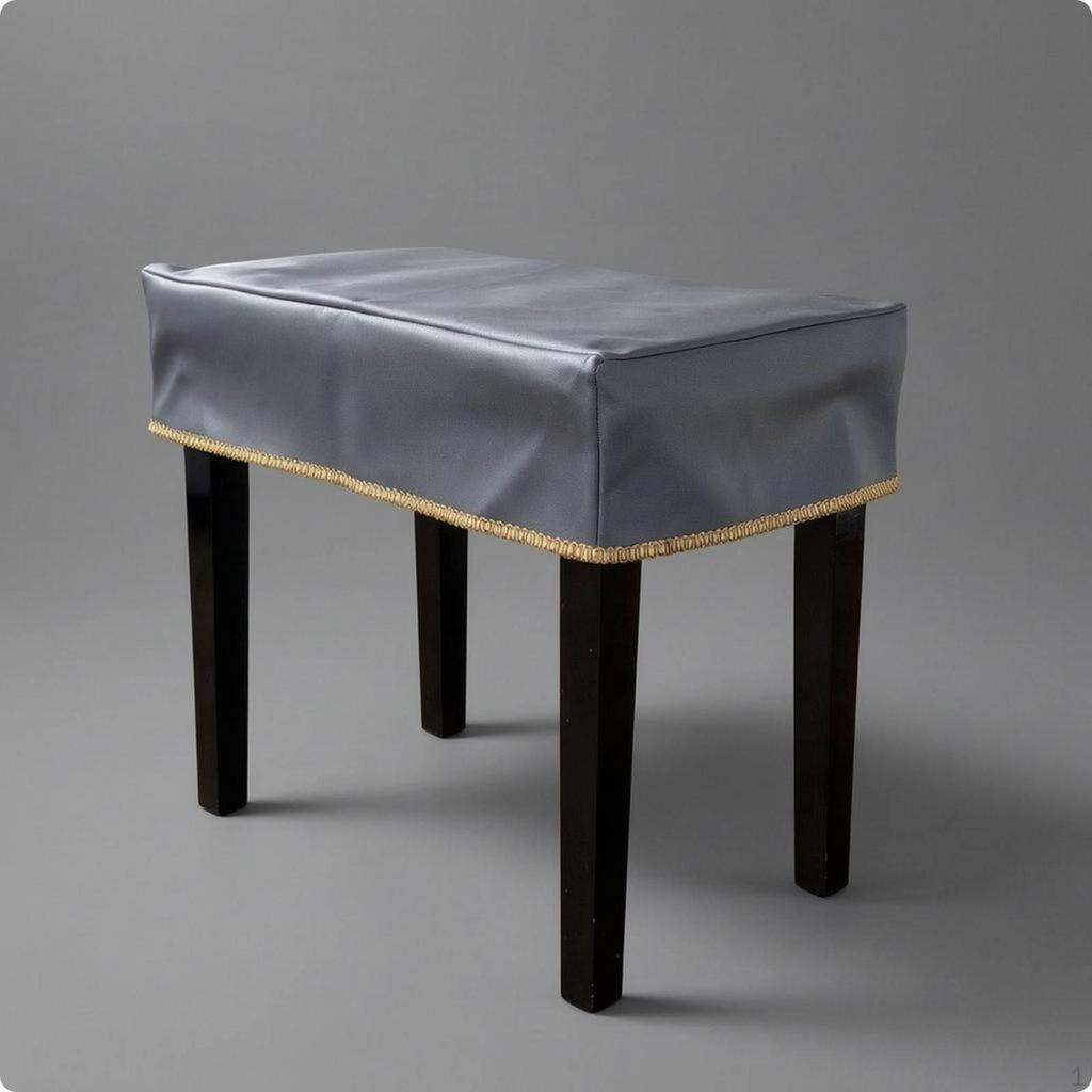 Piano Bench Cover WaterResistant Tailored Easy to Wipe Clean 7535cm Dark Gray