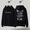 Unisex Oversized Hooded Sweatshirt With Foil Print Streetwear Cotton Pullover Fall