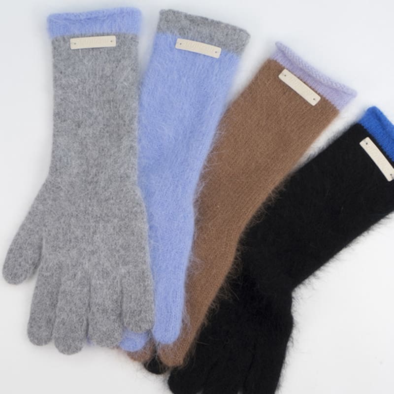 Meminn Heritage Angora Fingerhole Long Gloves 8clolors