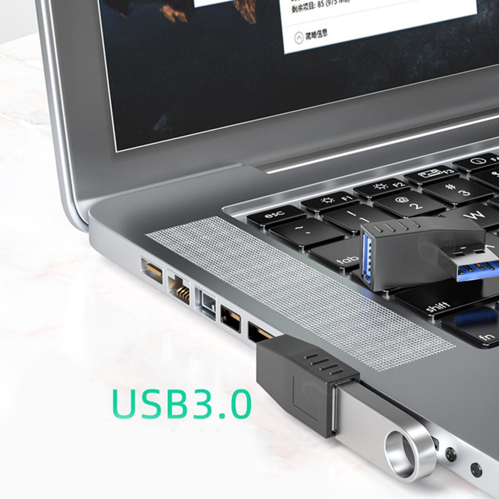 90 Degree USB 3.0/USB 2.0 to USB 3.0/USB 2.0 Adapter 10Gbps USB 3.0/USB 2.0 Female to USB Male Adapter Data Sync Adapter