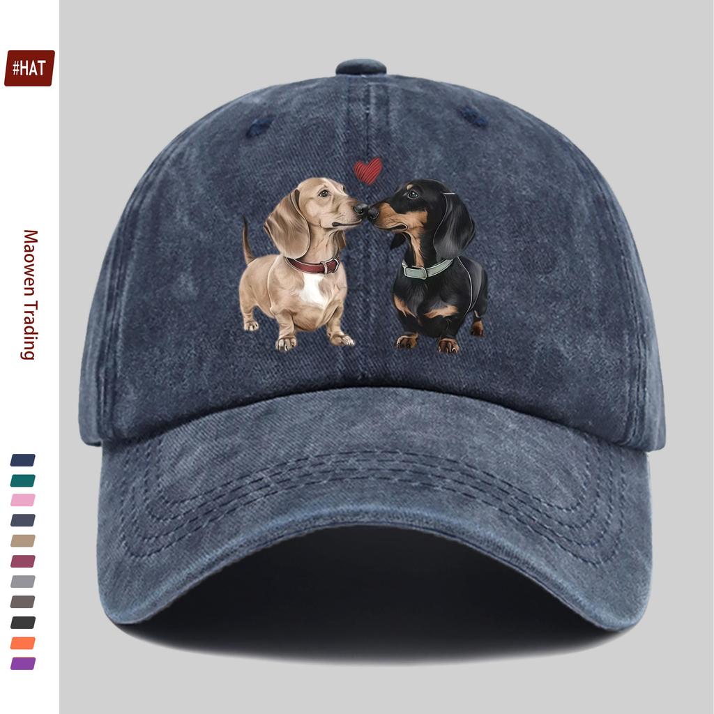 Gorra de Béisbol Estampada con Patrón de Corazón y Perro con Lindo Diseño de Mascota Sombrero para el Sol Cómodo y Ligero Correa Ajustable Fashio