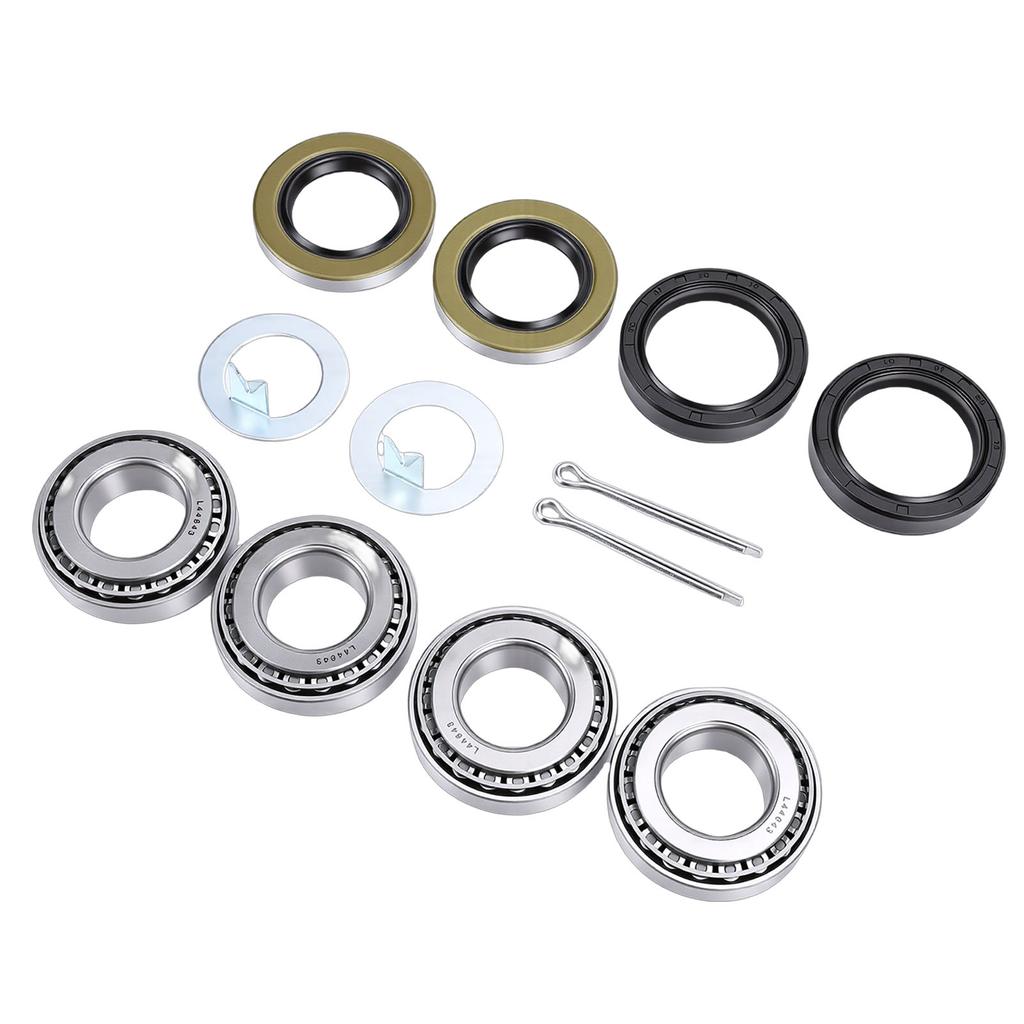 2er Set Anhänger Radnabe Lager Kit L44643 für 1 Zoll 2000 2200lbs Achse mit Fettdichtungen Splint Dichtung