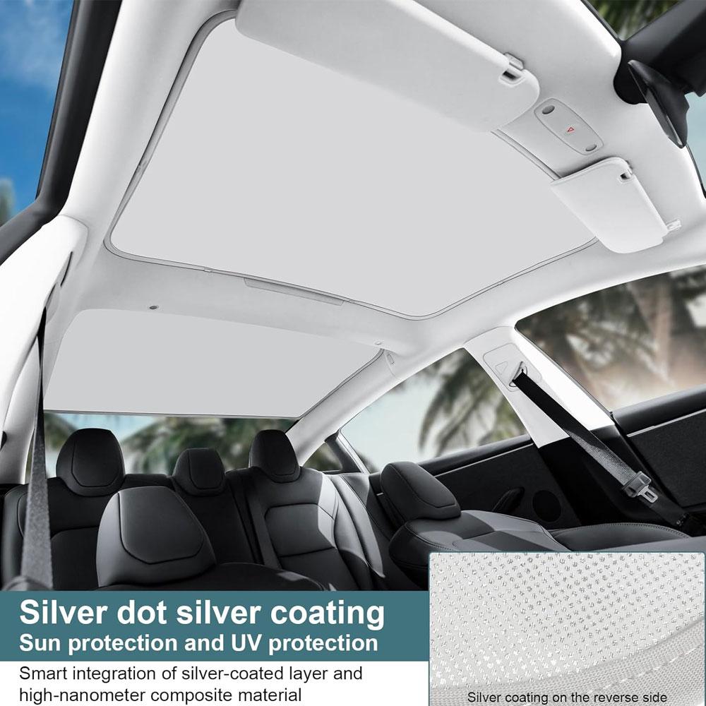 Roof Sunshades for Tesla Model Y 2025 Juniper Model 3 Sunroof Shade Sunshade Roof Sun Shade for 2024-2025 Tesla Model 3 Highland