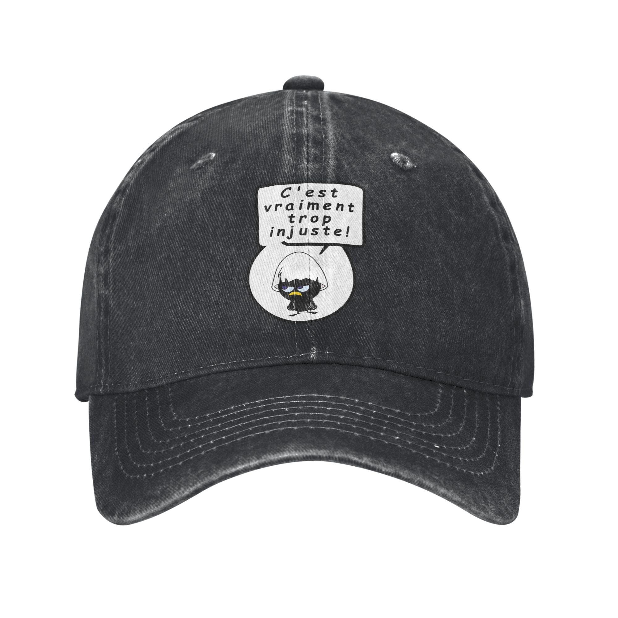 Calimero Cest VraiUnisext Trop Injuste Baseball Cap Vintage Distressed Washed Snapback Cap Outdoor Workouts Gift Hats Cap One Size