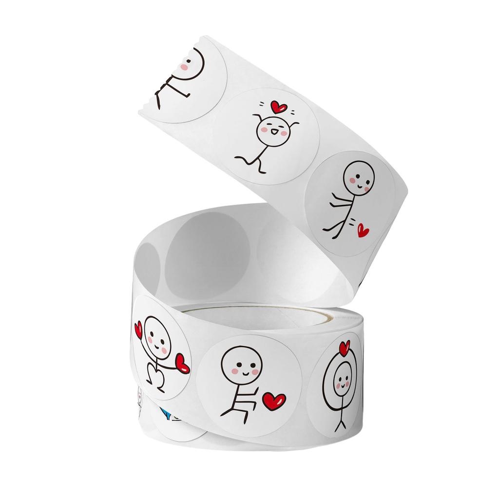 Cartoon Stick Man Sticker Valentine's Love Decorative Stickers Valentine's Day Decorations Accessories Scrapbook Sticker