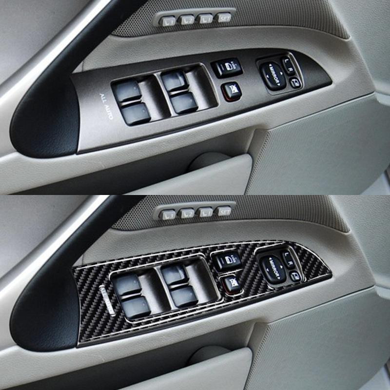 

Applicable foa to Lexus IS250 2006-2012 Carbon fiber window lift button panel interior modification A bright red