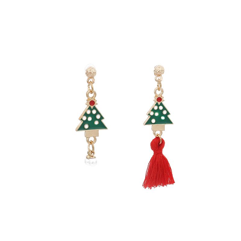 ins retro autumn and winter plush fringed Christmas earrings, new European and American accessories irregular pearl earrings