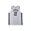 Nike X NBA Collaboration NBA AU Player Edition Spurs Leonard Jersey 2 Basketball Vest Men Jerseys Gray 863169-007