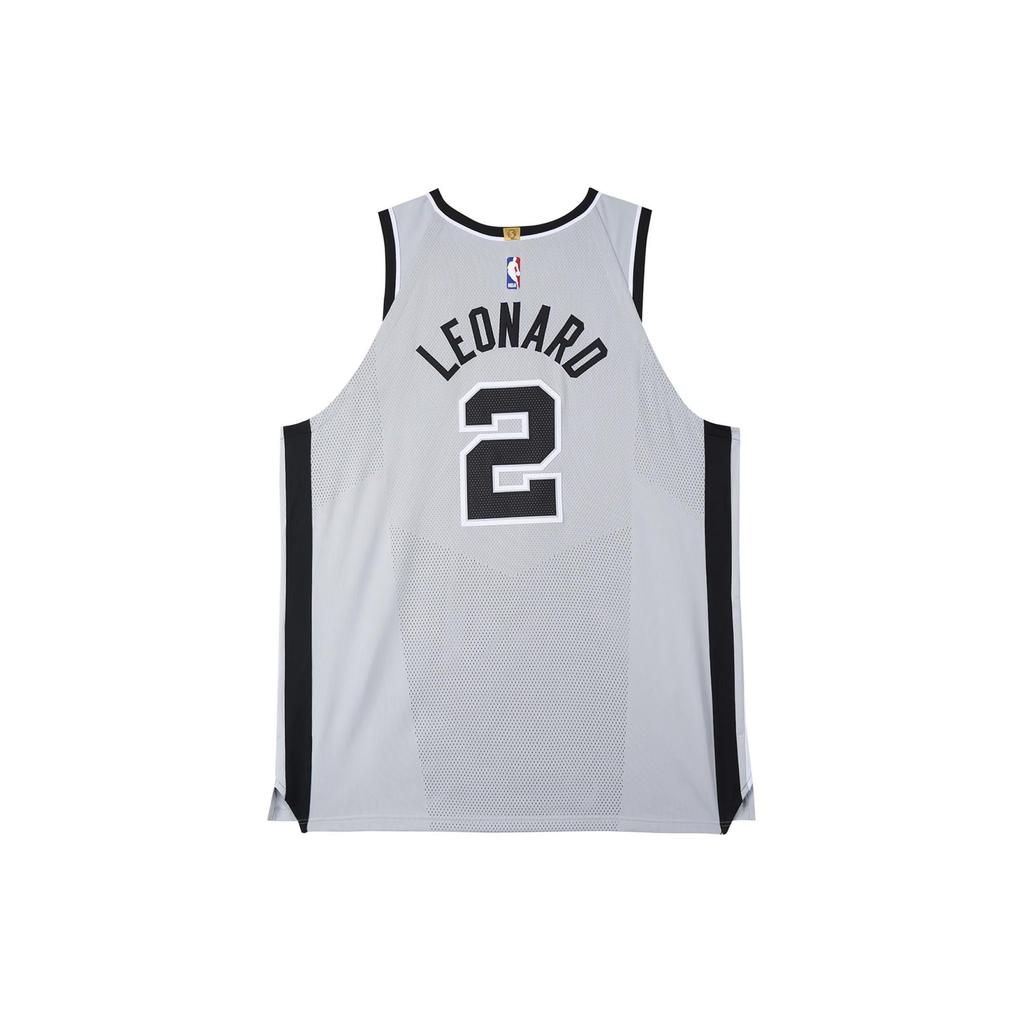 Nike X NBA Collaboration NBA AU Player Edition Spurs Leonard Jersey 2 Basketball Vest Men Jerseys Gray 863169-007