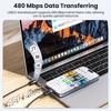 Toocki 3Pack 3A USB Type C Cable Automatic Power-Off Fast Charging Type C Cable for iPhone 17 16 Smausng Xiaomi Huawei Realme