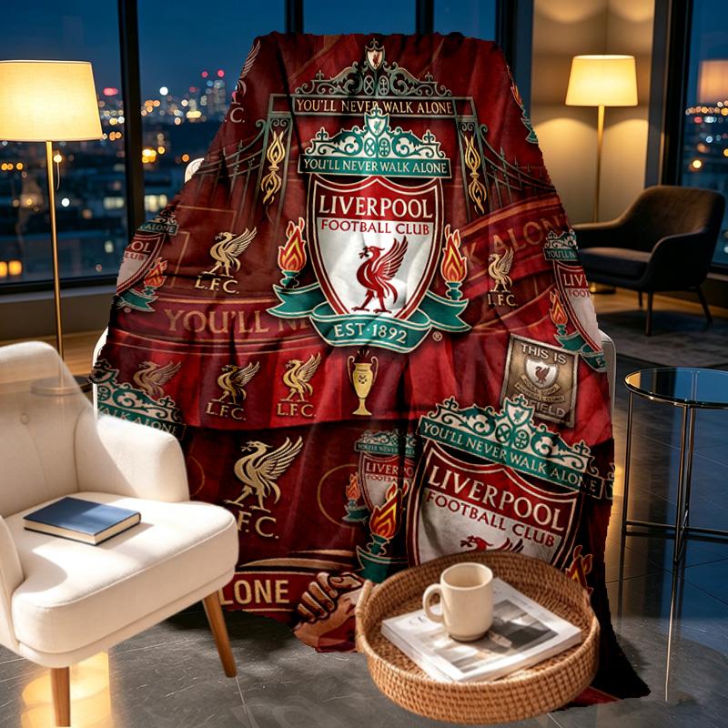 Liverpool Football Club Print Blanket - Soft & Comfortable, for Bedroom, Travel, Sofa, Home Decoration - Birthday Christmas Gift for Friend