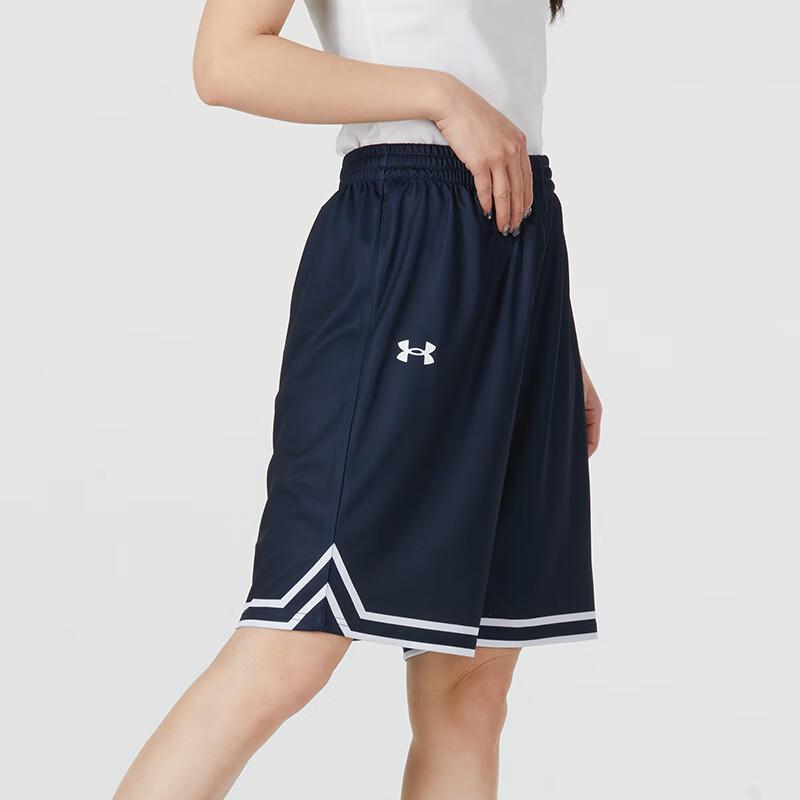Under Armour Color Block Running Fitness Training Casual Sports Basketball Shorts Unisex Shorts Blue 24500206-409