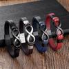 Stainless Steel Double Layer Punk Hip Hop Bracelet With Infinity Symbol Geometric Design Men