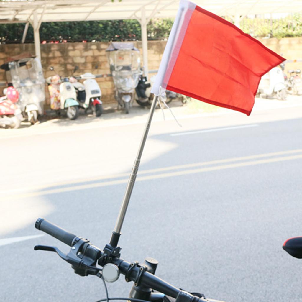 Adjustable Corrosion Resistant Bike Flagpole Support For Outdoor Cycling Telescoping Design Quick Setups Universal Mount