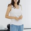 Dedra Creamy Ribbed Sleeveless Tbe3446