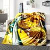 1pc Agatsuma Zenitsu Blanket, Gift, for Men and Women, Soft Blanket, Good for Sofa Bed Couch Travel, Lightweight Flannel Blanket