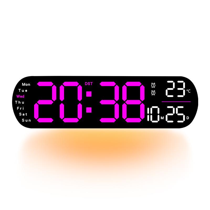 Multifunctional LED Wall Clock: Large Digital Display with Alarm & Timer for Living Room (Model 5502)