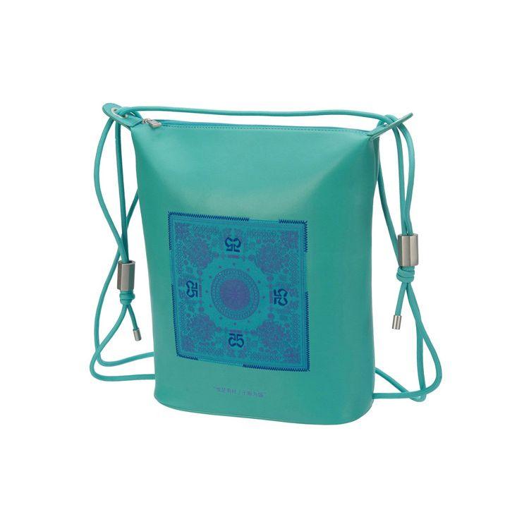 

Li Ning Badfive Weichu Zipper Closure Large Area Print Backpack Unisex Backpack Bibo-Green ABDR504-1 Teal Wave Green