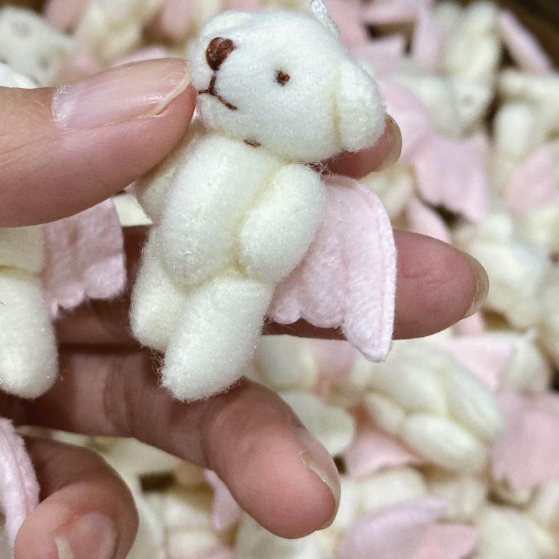 Cute Angel Bear Keychain Hanging Ornament Backpack Handbag Charm for Girls Wome