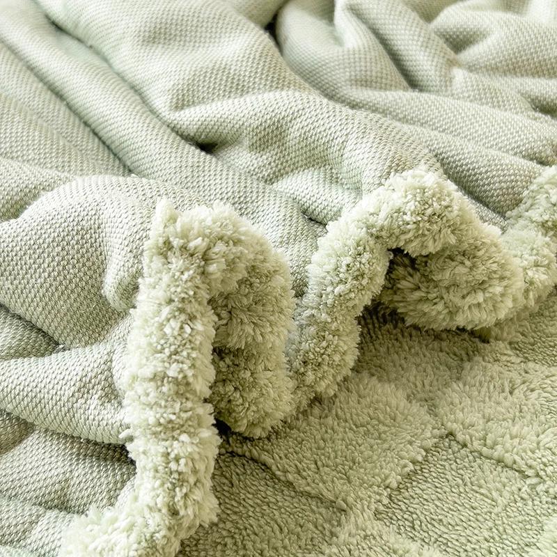 Coral Velvet Bedsheet Bedspread Milk Velvet Mattress Protective Cover Winter Plush Insulation Bedspread Single Queen King Size