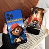 Cute P-Paddington B-BearS Black TPU Phone Case For Iphone17 Air 16 15 14 13 12 Pro 11 Pro Max Plus Protective Cover Case