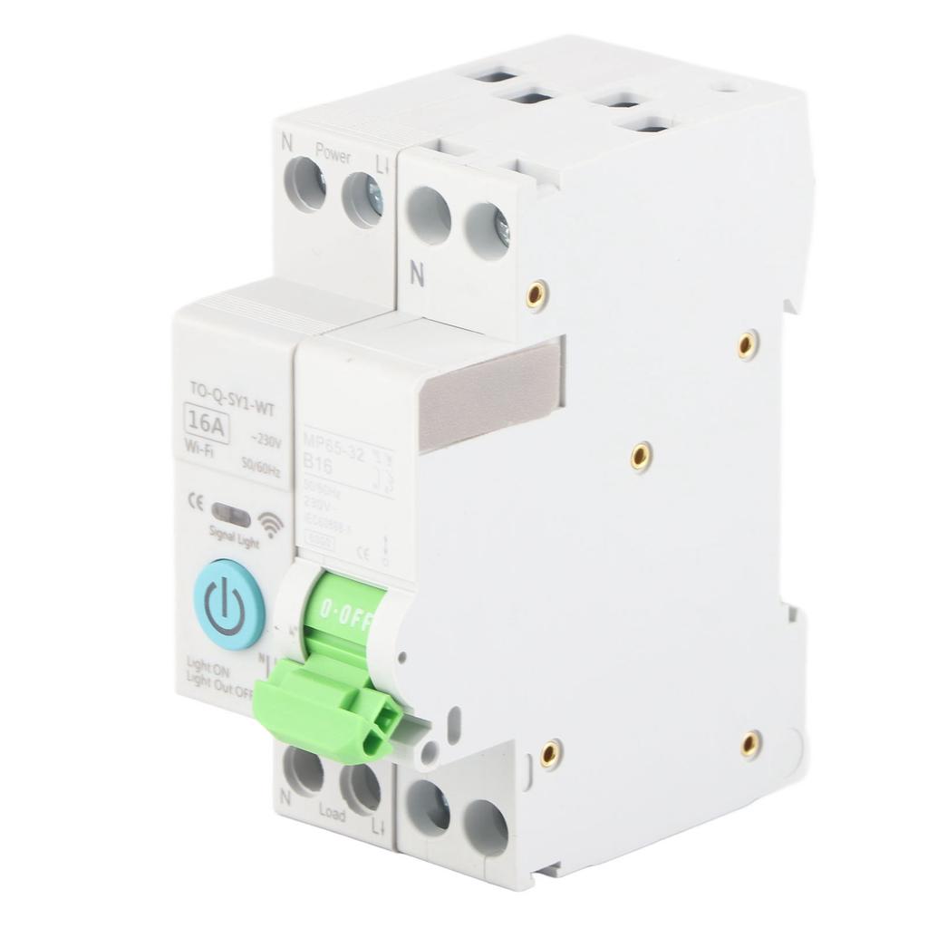 1P+N Smart Intelligent WiFi Circuit Breaker 3 Timing Modes Remote Control Household Circuit Breaker 16A AC230V